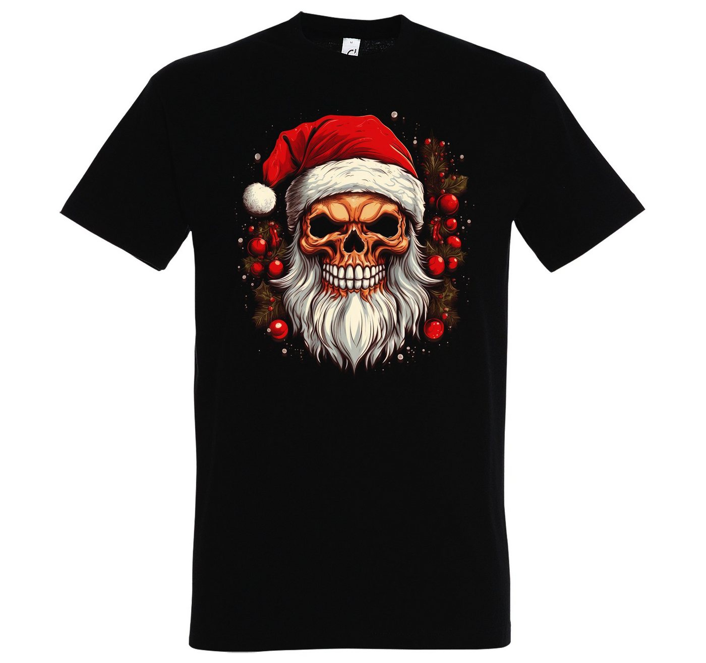 Youth Designz T-Shirt Santa Skull Totenkopf Herren Shirt mit trendigem Frontprint von Youth Designz