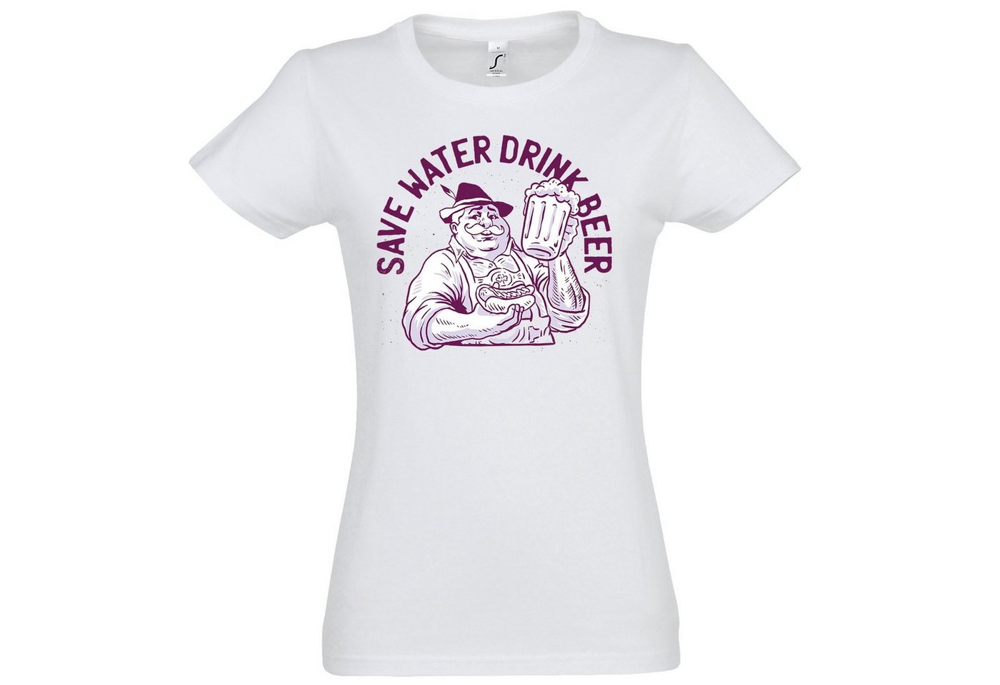 Youth Designz T-Shirt Save Water, Drink Beer" Damen Shirt mit trendigem Frontprint" von Youth Designz