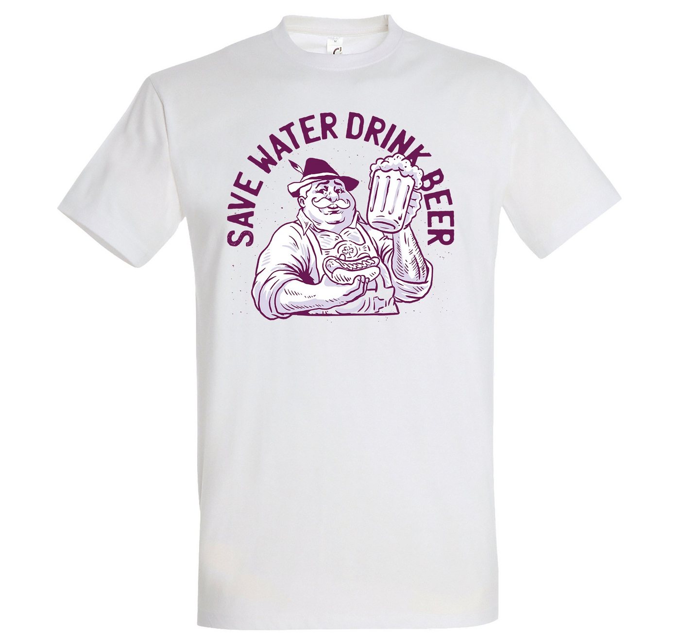 Youth Designz T-Shirt Save Water, Drink Beer Herren Shirt mit trendigem Frontprint von Youth Designz