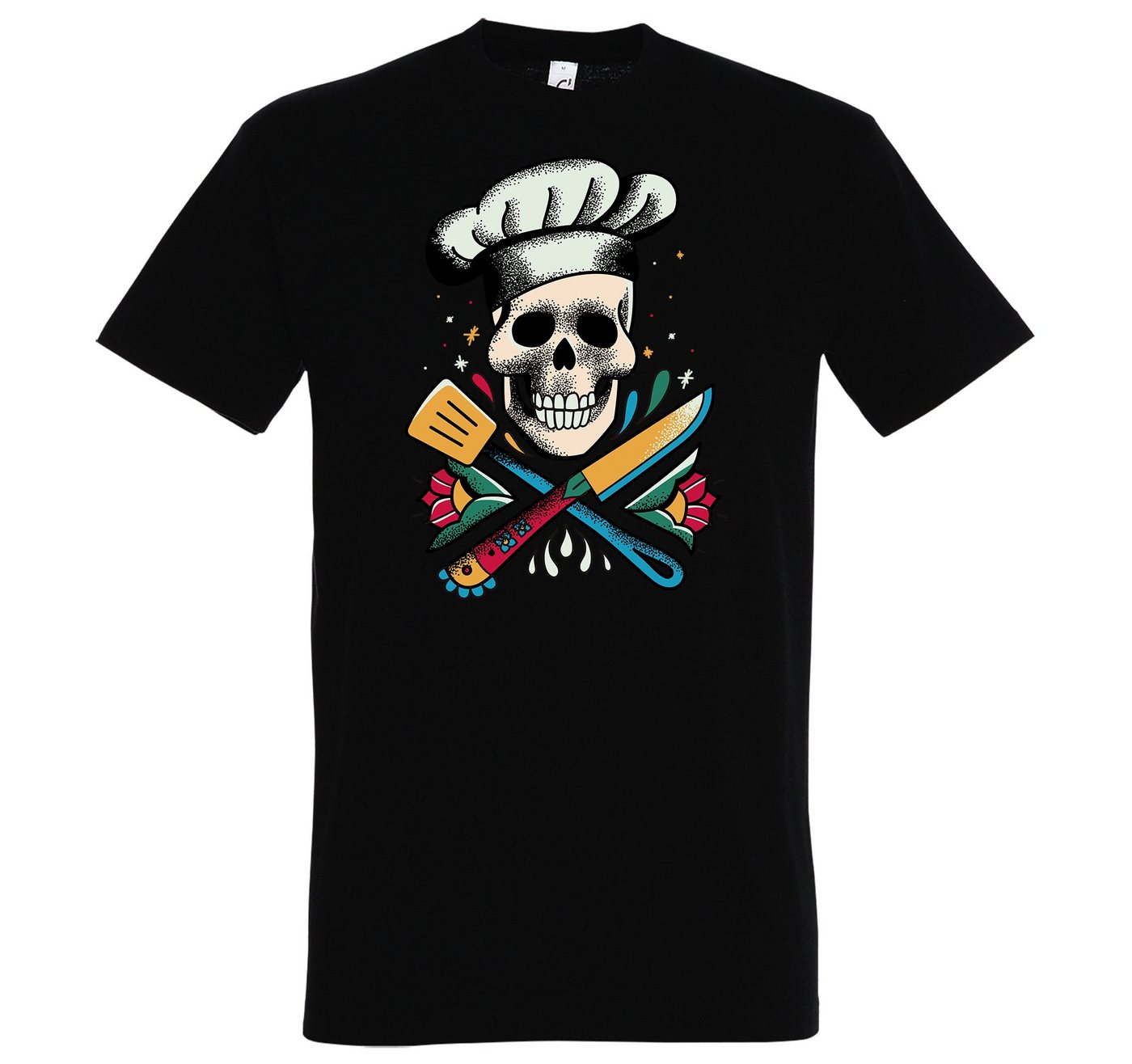 Youth Designz T-Shirt Schädel Kochen Herren Shirt mit trendigem Frontprint von Youth Designz