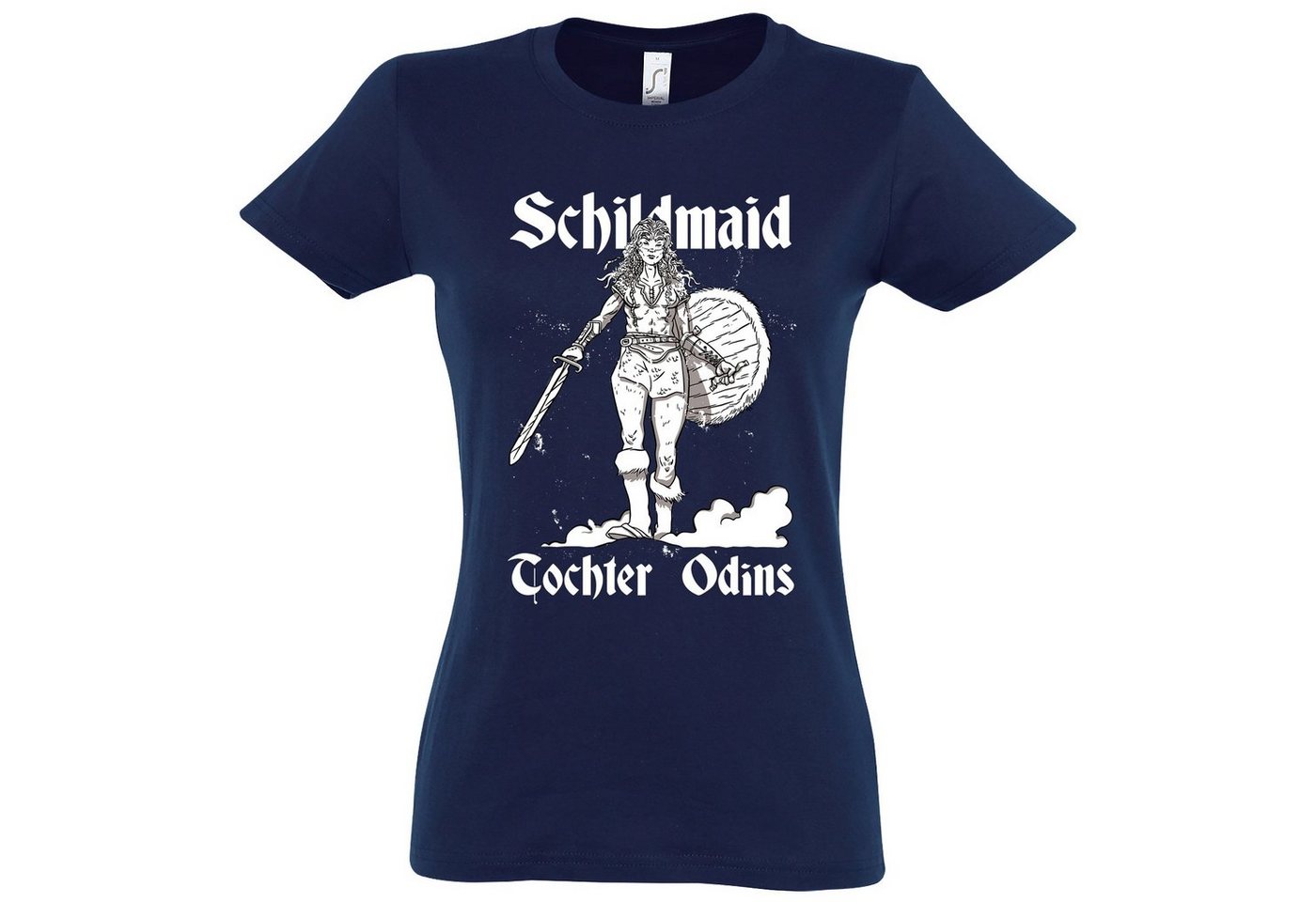 Youth Designz T-Shirt Schildmaid Tochter Odins Damen Shirt mit lustigem Frontprint von Youth Designz