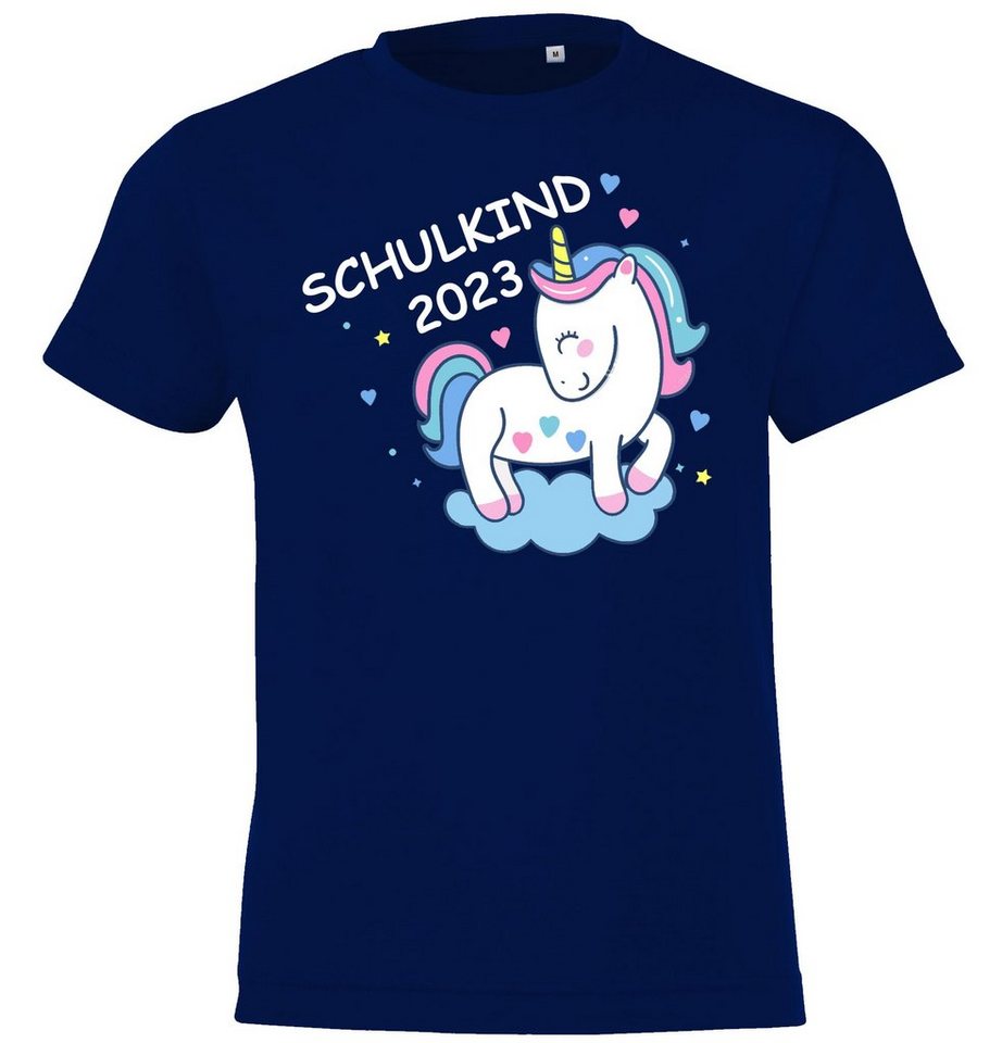 Youth Designz T-Shirt Schulkind 2023 Kinder Shirt mit süßem Einhorn Frontaufdruck von Youth Designz