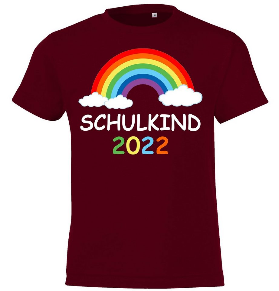 Youth Designz T-Shirt Schulkind 2022 Kinder Shirt mit süßem Regenbogen Frontaufdruck von Youth Designz