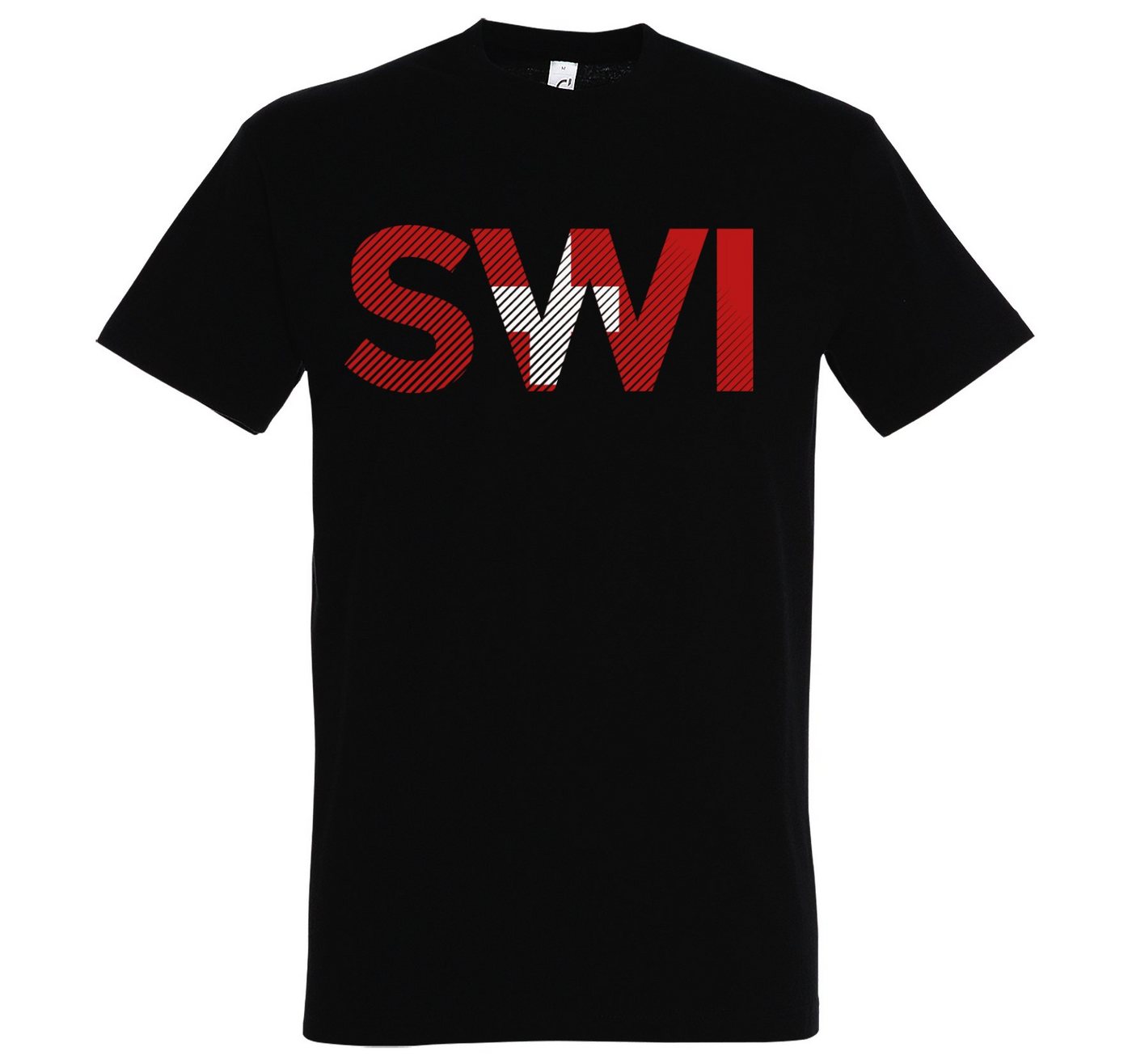 Youth Designz T-Shirt Schweiz Herren T-Shirt im Fußball Look mit SWI Frontprint von Youth Designz