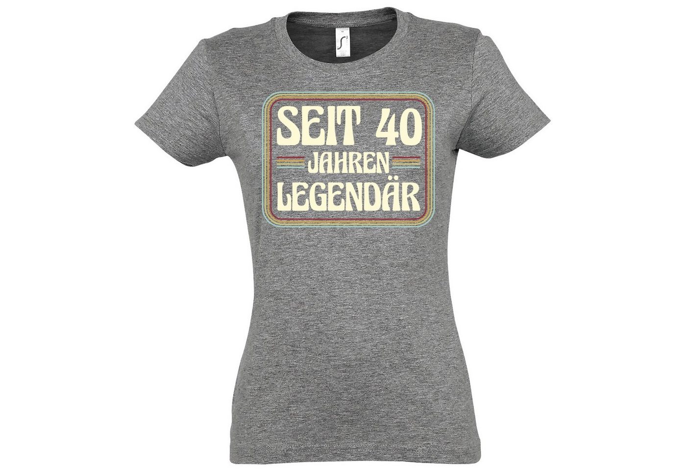 Youth Designz T-Shirt Seit 40 Jahren Legendär Damen Shirt Mit modischem Print von Youth Designz