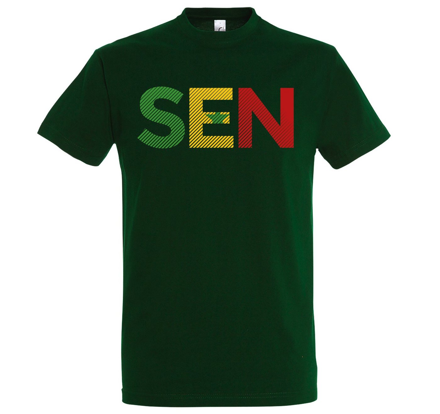 Youth Designz T-Shirt Senegal Herren T-Shirt im Fußball Look mit SEN Frontprint von Youth Designz