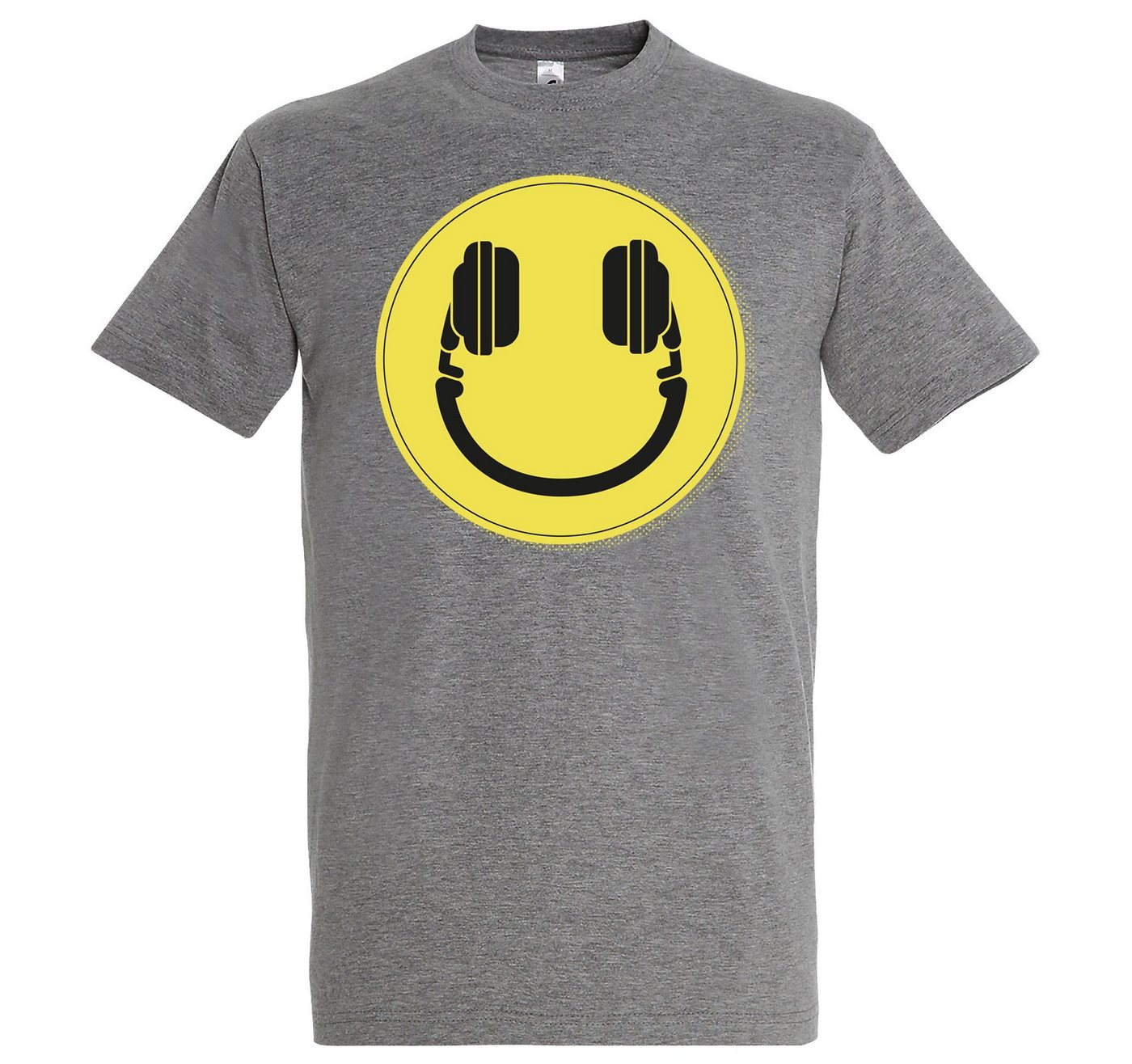 Youth Designz T-Shirt Smile DJ Headset Herren T-Shirt mit lustigem Smiley Frontprint von Youth Designz