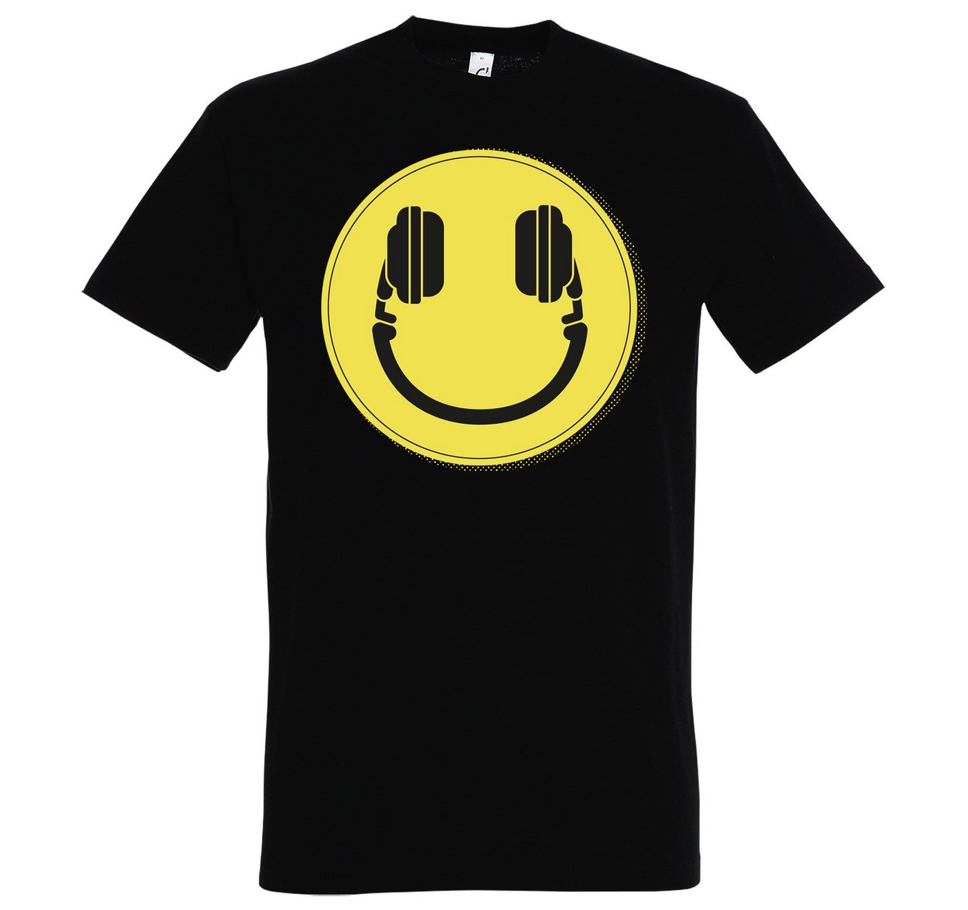 Youth Designz T-Shirt Smile DJ Headset Herren T-Shirt mit lustigem Smiley Frontprint von Youth Designz