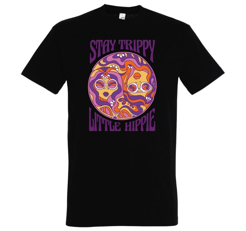 Youth Designz T-Shirt Stay Trippy Little Hippie Herren Shirt mit trendigem Frontprint von Youth Designz