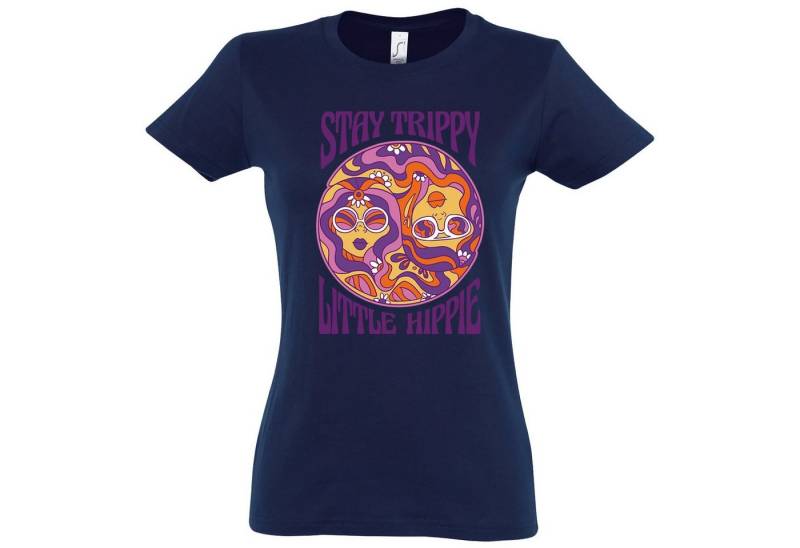 Youth Designz T-Shirt Stay Trippy Little Hippie Damen Shirt mit lustigem Frontprint von Youth Designz
