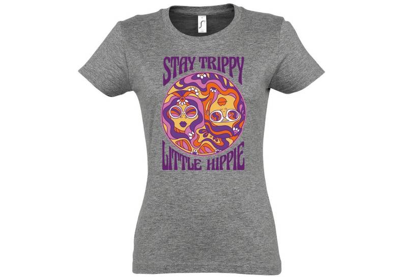 Youth Designz T-Shirt Stay Trippy Little Hippie Damen Shirt mit lustigem Frontprint von Youth Designz