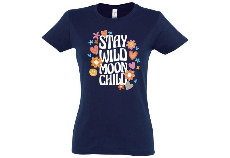 Youth Designz T-Shirt "Stay Wild Moon Child" Damen T-Shirt mit trendigem Frontprint von Youth Designz
