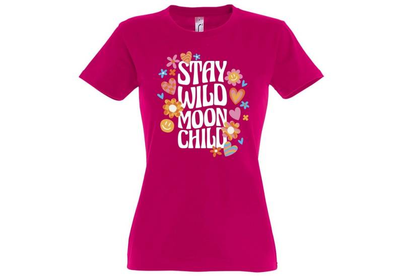 Youth Designz T-Shirt "Stay Wild Moon Child" Damen T-Shirt mit trendigem Frontprint Youth Designz T-Shirt "Stay Wild Moon Child" Damen T-Shirt mit trendigem Frontprint von Youth Designz