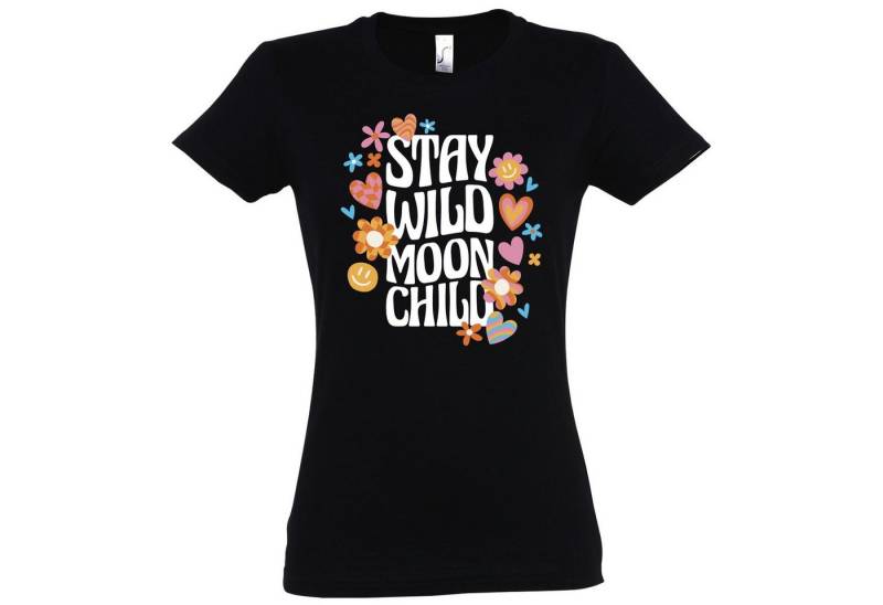 Youth Designz T-Shirt "Stay Wild Moon Child" Damen T-Shirt mit trendigem Frontprint von Youth Designz