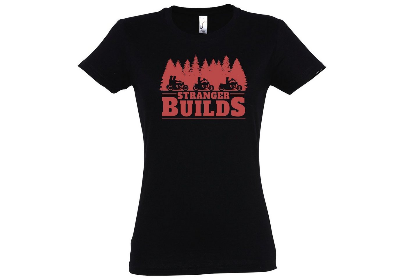 Youth Designz T-Shirt Stranger Builds Damen T-Shirt mit trendigem Frontprint von Youth Designz