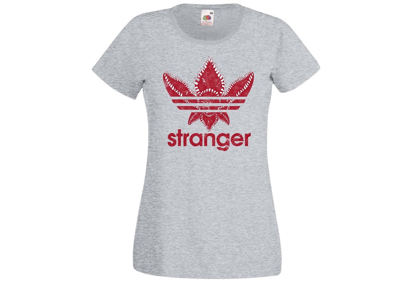 Youth Designz T-Shirt Stranger Damen T-Shirt mit trendigem Frontprint Youth Designz T-Shirt Stranger Damen T-Shirt mit trendigem Frontprint von Youth Designz
