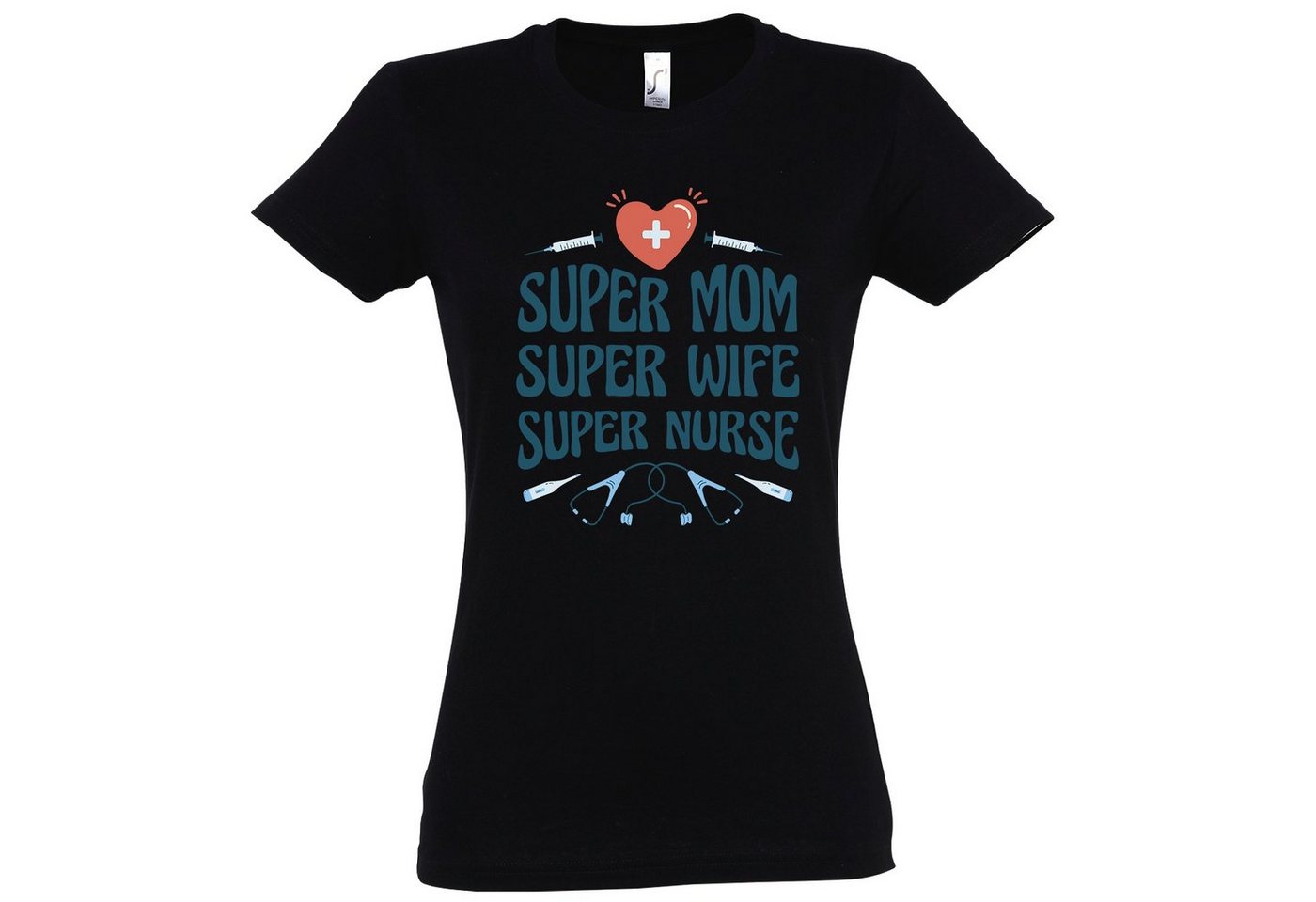 Youth Designz T-Shirt Super Mom, Super Wife, Super Nurse" Damen Shirt mit trendigem Frontprint" von Youth Designz