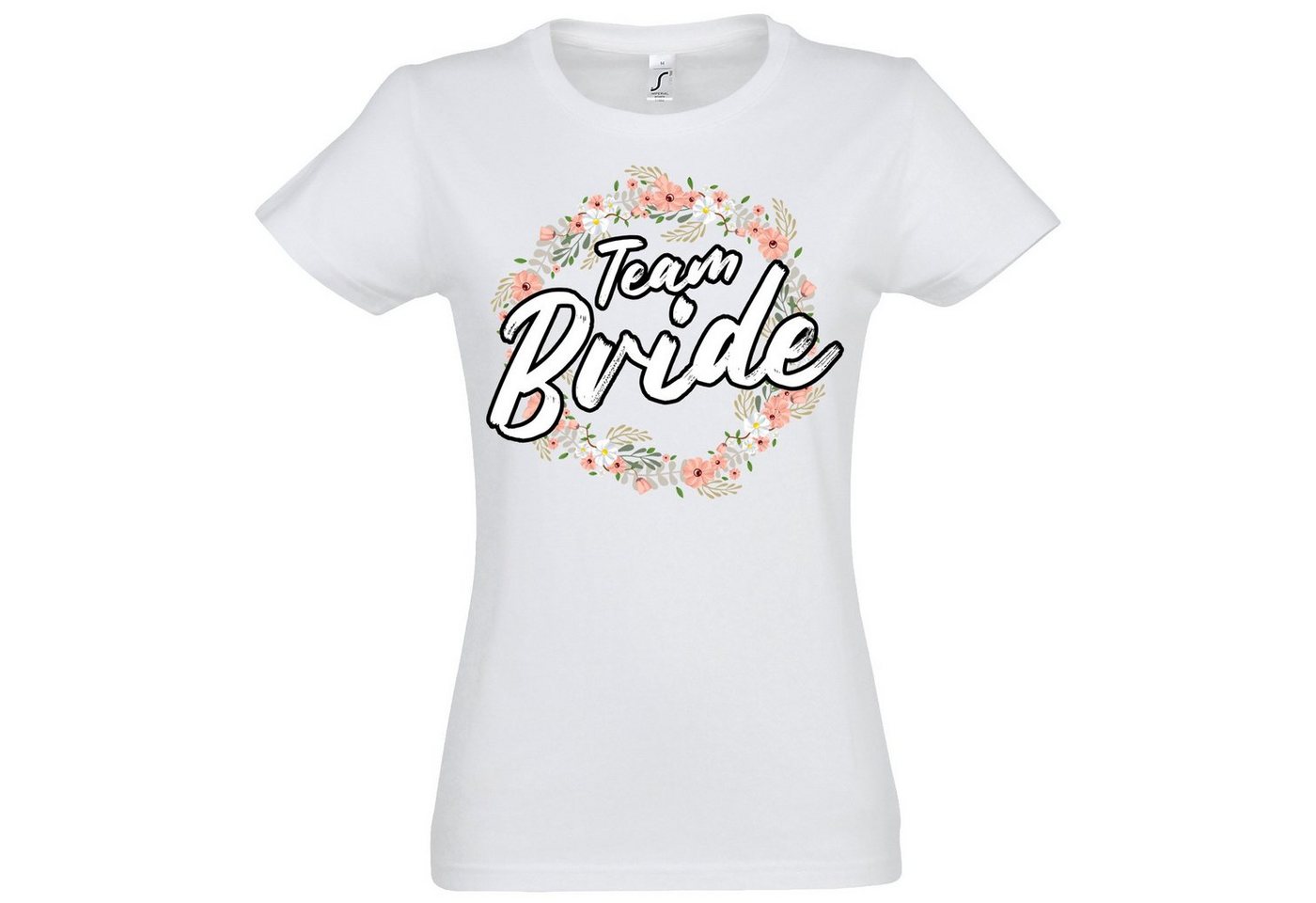 Youth Designz T-Shirt Team Bride Damen Shirt mit lustigem Hochzeit Frontaufdruck von Youth Designz