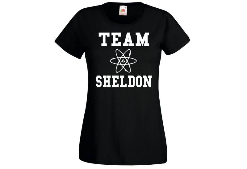 Youth Designz T-Shirt Team Sheldon Damen T-Shirt mit trendigem Motiv von Youth Designz