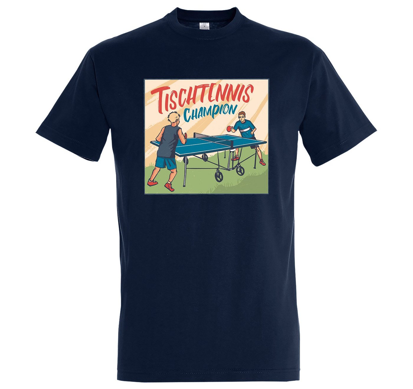 Youth Designz T-Shirt Tischtennis Champion Herren Shirt mit trendigem Frontprint von Youth Designz