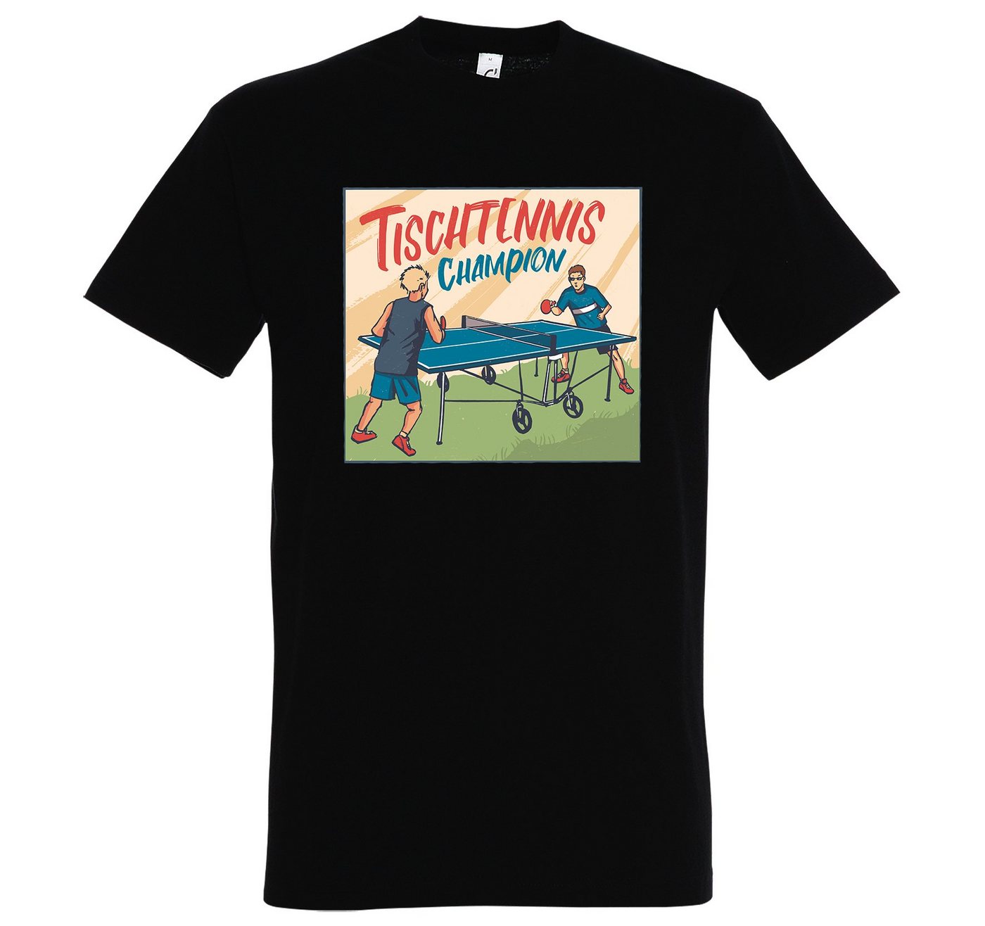 Youth Designz T-Shirt Tischtennis Champion Herren Shirt mit trendigem Frontprint von Youth Designz