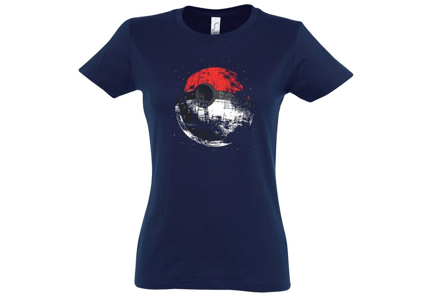 Youth Designz T-Shirt Todesstern Ball Poke Damen T-shirt mit modischem Frontprint von Youth Designz