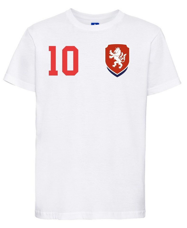 Youth Designz T-Shirt Tschechische Republik Kinder T-Shirt im Fußball Trikot Look mit trendigem Motiv von Youth Designz