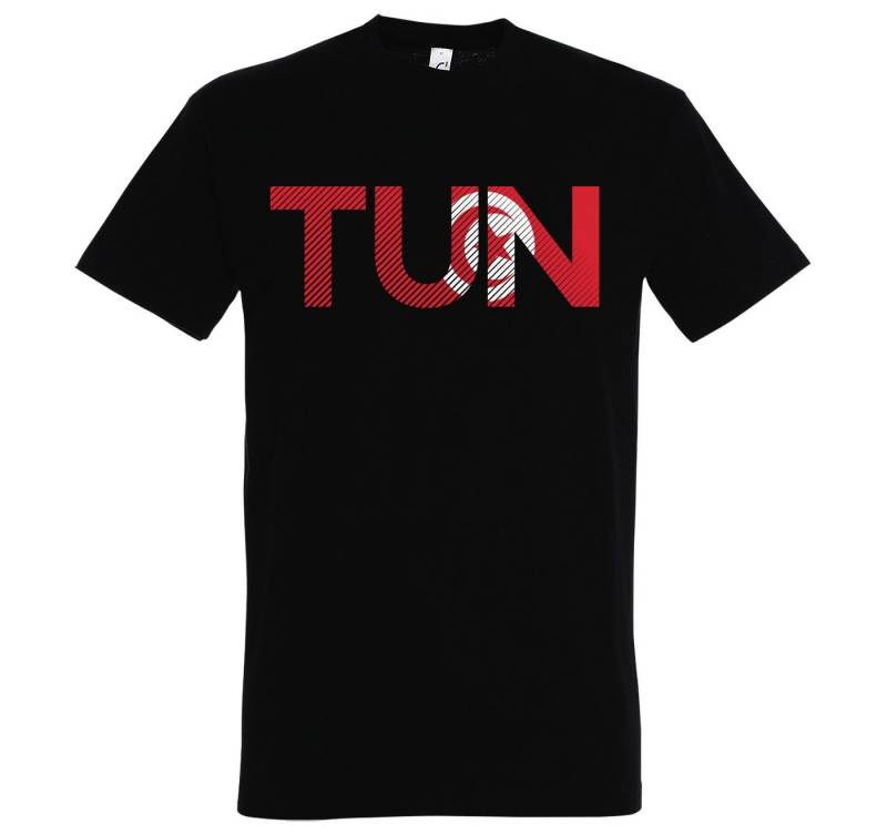 Youth Designz T-Shirt Tunesien Herren T-Shirt im Fußball Look mit TUN Frontprint von Youth Designz
