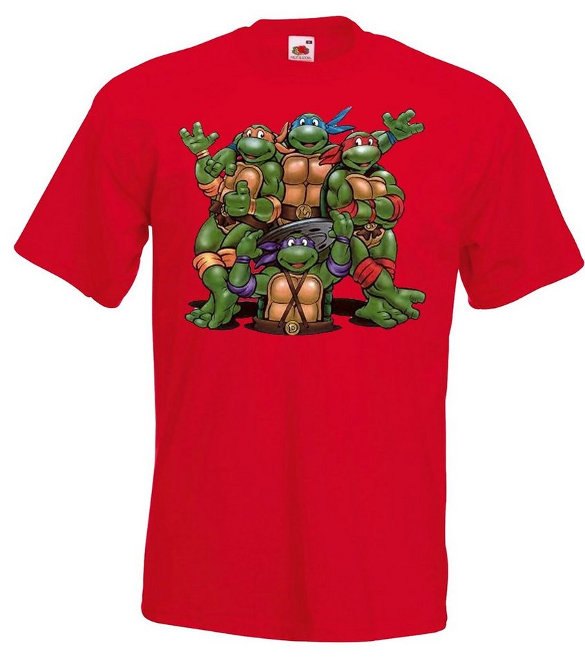 Youth Designz T-Shirt Turtles Bande T-Shirt für Herren mit trendigem Frontprint von Youth Designz