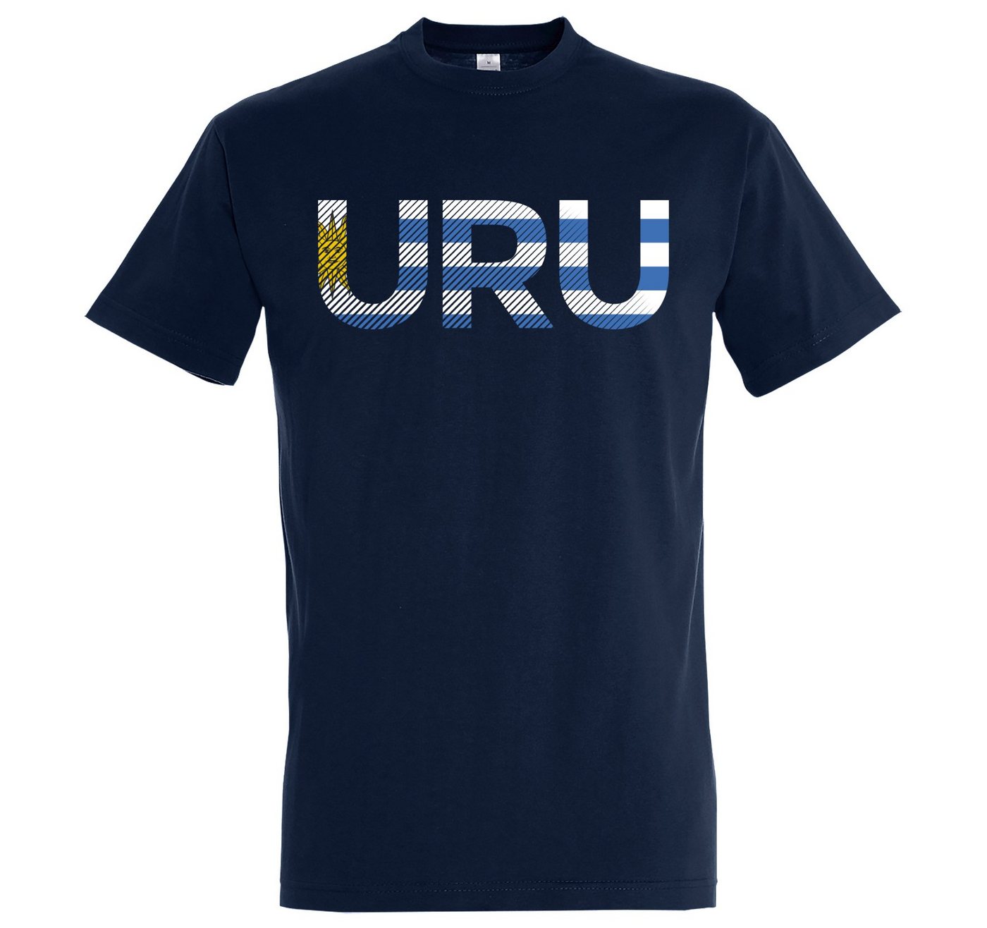 Youth Designz T-Shirt Uruguay Herren T-Shirt im Fußball Look mit URU Frontprint von Youth Designz