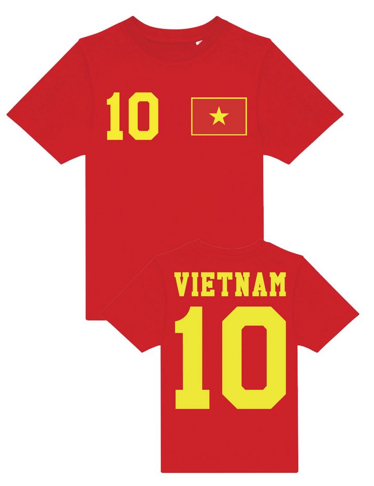 Youth Designz T-Shirt Vietnam Kinder T-Shirt im Fußball Trikot Look WM 2026 mit trendigem Motiv von Youth Designz