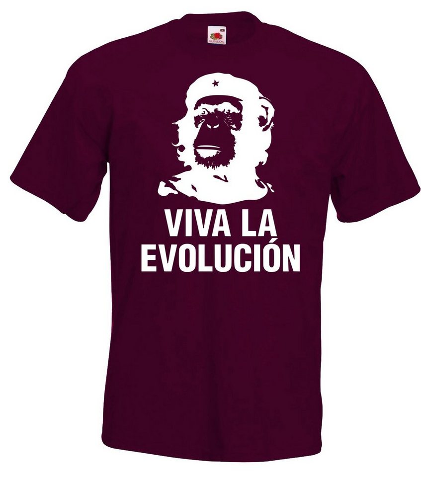 Youth Designz T-Shirt Viva la Evolucion Herren Fun T-Shirt mit trendigem Frontdruck von Youth Designz