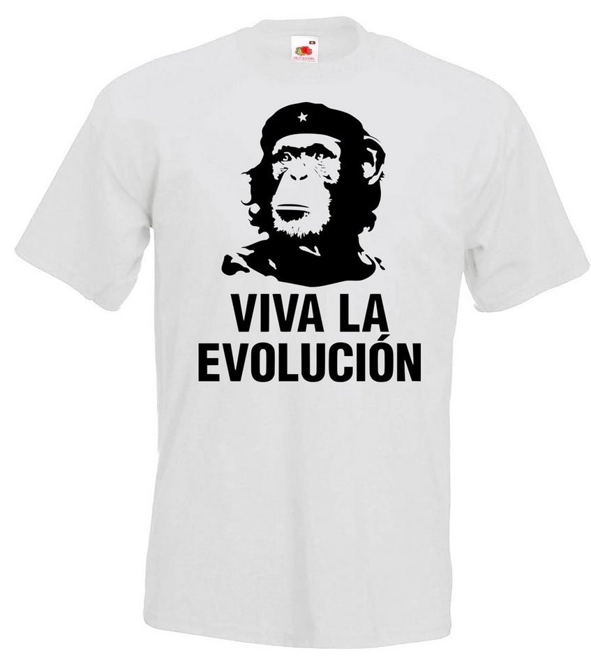 Youth Designz T-Shirt Viva la Evolucion Herren Fun T-Shirt mit trendigem Frontdruck von Youth Designz