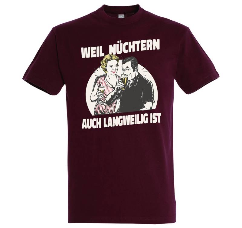 Youth Designz T-Shirt Weil Nüchtern Auch Langweilig Ist" Herren Shirt mit trendigem Frontprint" von Youth Designz