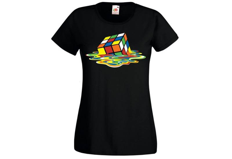 Youth Designz T-Shirt Zauberwürfel Damen Shirt mit witzigem Frontprint von Youth Designz
