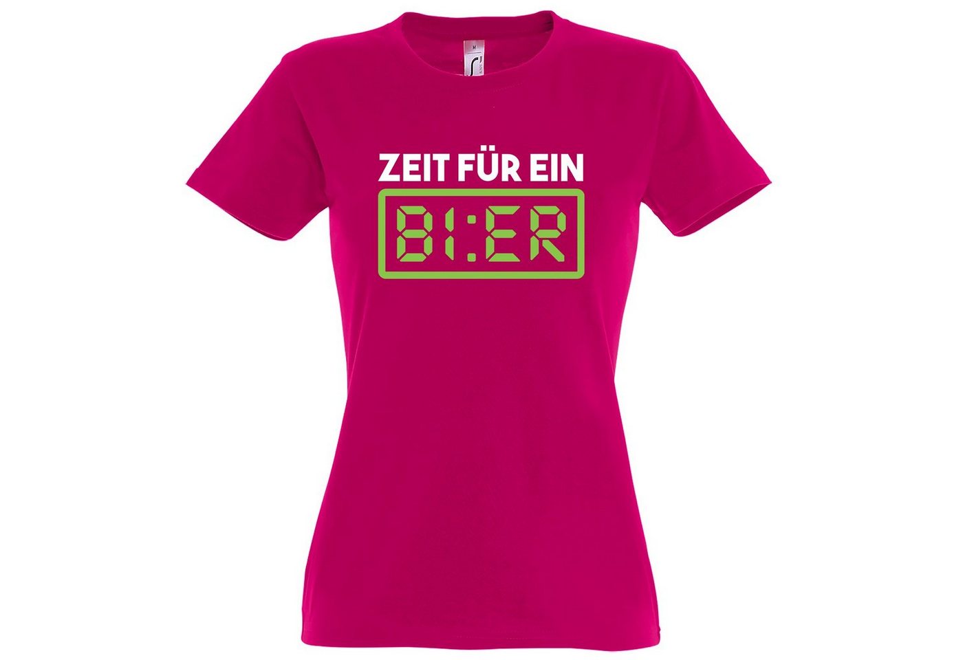 Youth Designz T-Shirt Zeit Für Ein Bier" Damen Shirt mit lustigem Frontprint" von Youth Designz