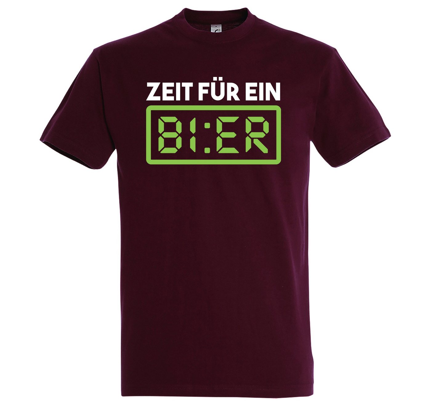 Youth Designz T-Shirt Zeit Für Ein Bier Herren Shirt mit trendigem Frontprint von Youth Designz