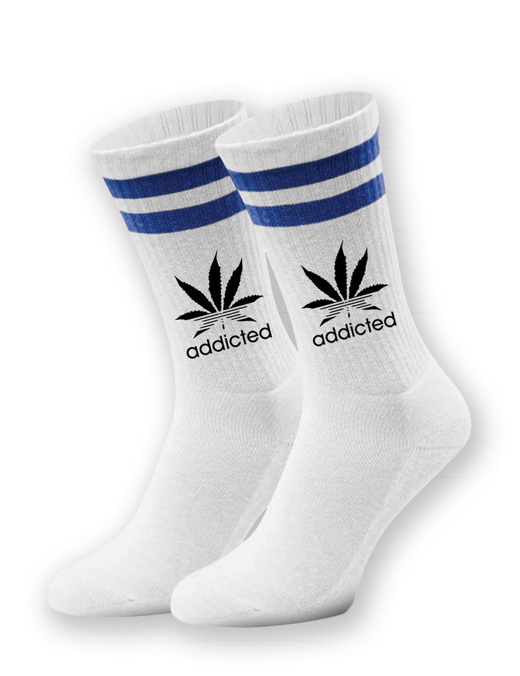 Youth Designz Tennissocken Addicted Unisex Tennis Socken mit verstärkter Verse und Zehenbereich von Youth Designz