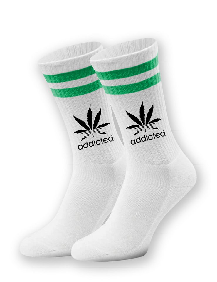 Youth Designz Tennissocken Addicted Unisex Tennis Socken mit verstärkter Verse und Zehenbereich von Youth Designz