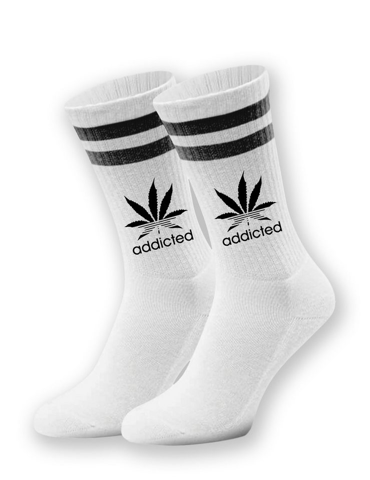 Youth Designz Tennissocken Addicted Unisex Tennis Socken mit verstärkter Verse und Zehenbereich von Youth Designz
