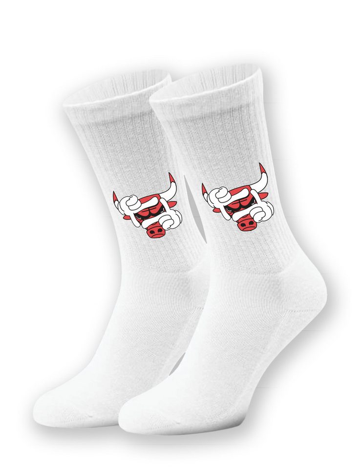 Youth Designz Tennissocken Bulls Unisex Socken mit verstärkter Verse und Zehenbereich von Youth Designz