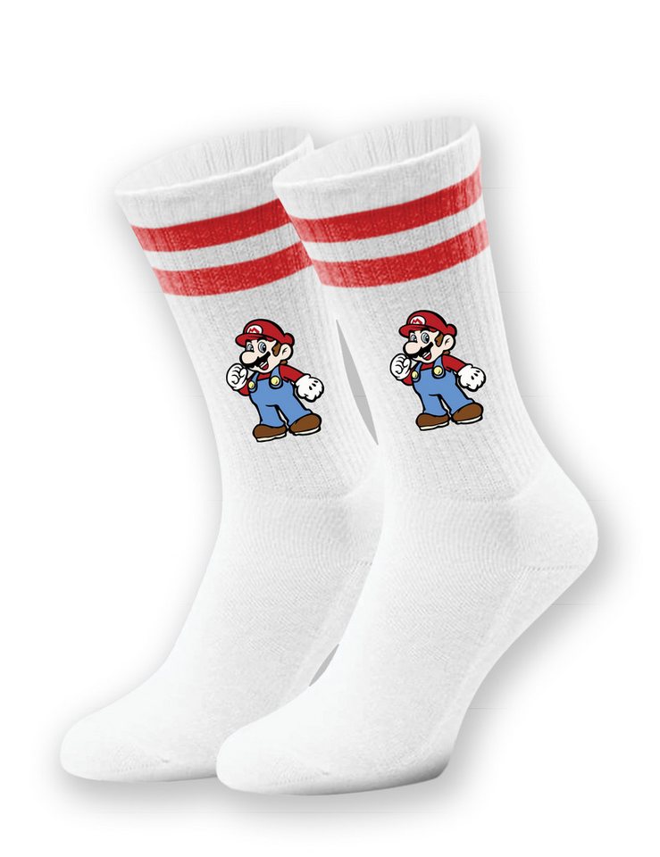 Youth Designz Tennissocken Mario 2 Unisex Socken Geschenk mit verstärkter Verse und Zehenbereich von Youth Designz