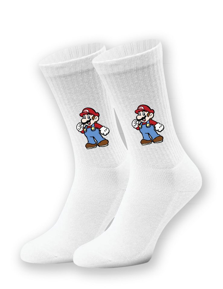 Youth Designz Tennissocken Mario 2 Unisex Socken Geschenk mit verstärkter Verse und Zehenbereich von Youth Designz