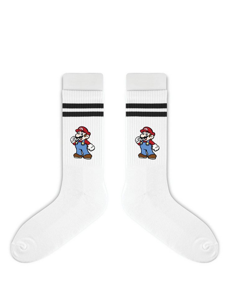 Youth Designz Tennissocken Mario Unisex Socken Geschenk für Jungen und Mädchen mit verstärkter Verse und Zehenbereich von Youth Designz
