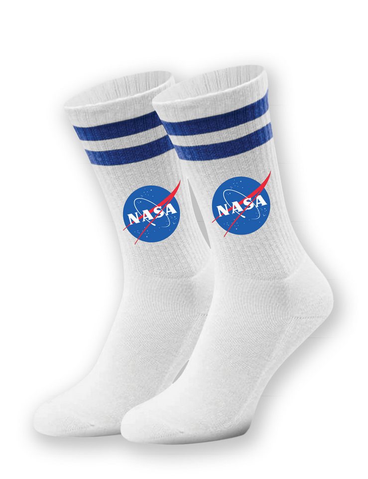 Youth Designz Tennissocken Unisex Socken "Nasa Logo" Aufdruck lustig Geschenk Statement mit verstärkter Verse und Zehenbereich von Youth Designz