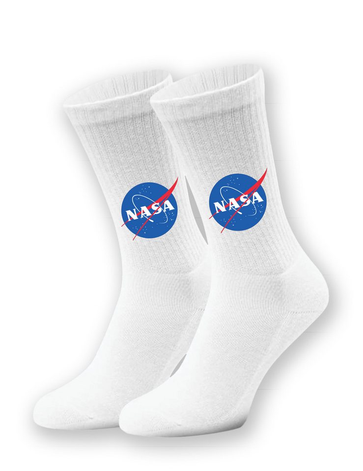 Youth Designz Tennissocken Unisex Socken "Nasa Logo" Aufdruck lustig Geschenk Statement mit verstärkter Verse und Zehenbereich von Youth Designz