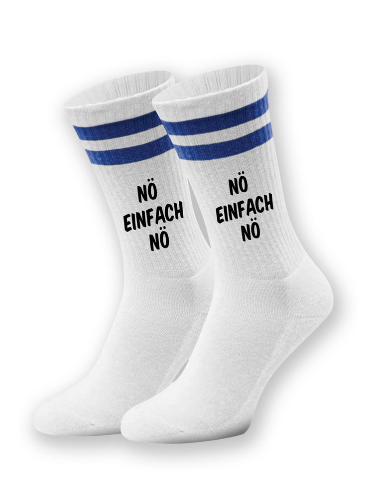 Youth Designz Tennissocken Unisex Socken "Nö Einfach Nö" Aufdruck lustig Geschenk Statement mit verstärkter Verse und Zehenbereich von Youth Designz