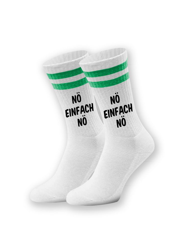 Youth Designz Tennissocken Unisex Socken "Nö Einfach Nö" Aufdruck lustig Geschenk Statement mit verstärkter Verse und Zehenbereich von Youth Designz