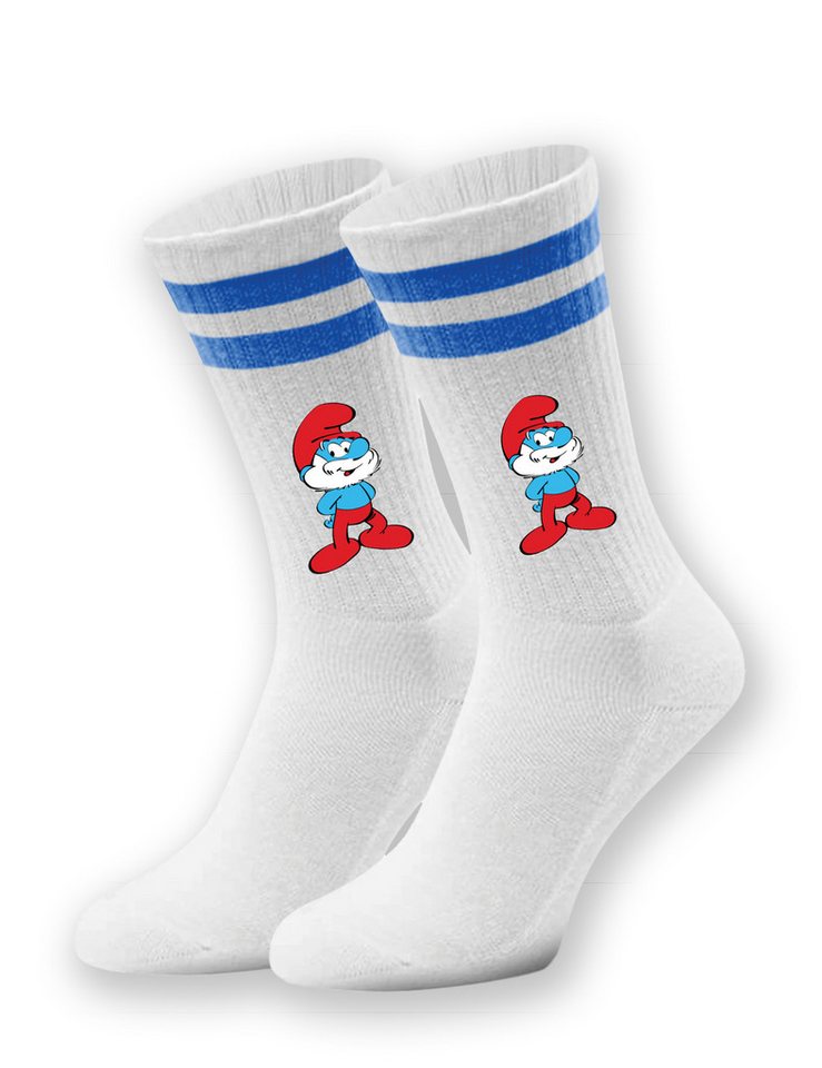 Youth Designz Tennissocken Unisex Socken "Papa Schlumpf" Aufdruck lustig Geschenk Statement mit verstärkter Verse und Zehenbereich von Youth Designz