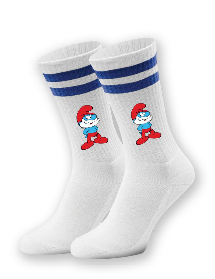 Youth Designz Tennissocken Unisex Socken "Papa Schlumpf" Aufdruck lustig Geschenk Statement mit verstärkter Verse und Zehenbereich von Youth Designz